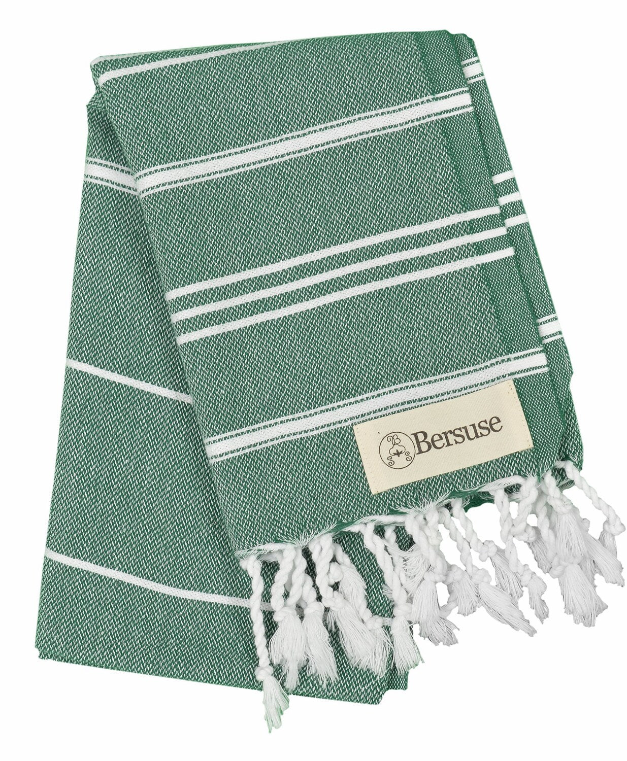 100% Cotton Turkish Hand Towel 23x43 Inches Forest Green