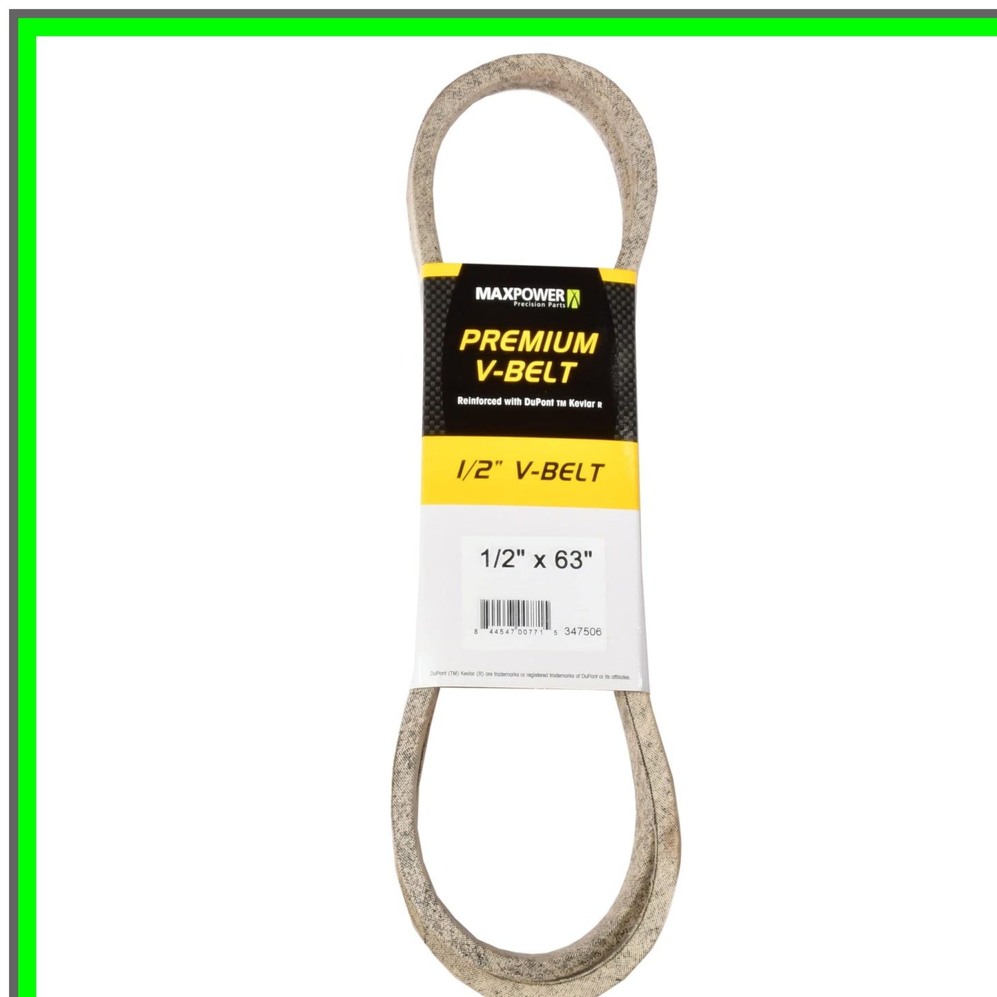 Kevlar Reinforced Heavy-Duty 1/2" x 63" Durable Belt for Tough Tasks