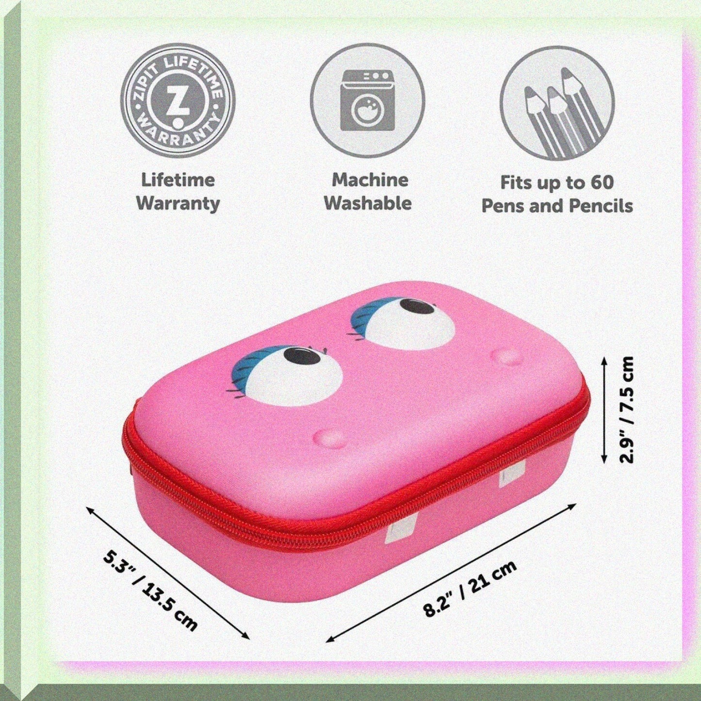 Pink Large Capacity Pencil Box for Girls