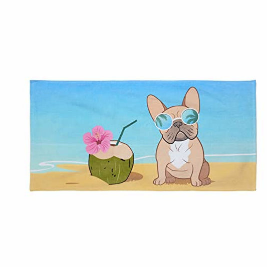 Dog Theme Cotton Beach Towel 30" x 60"