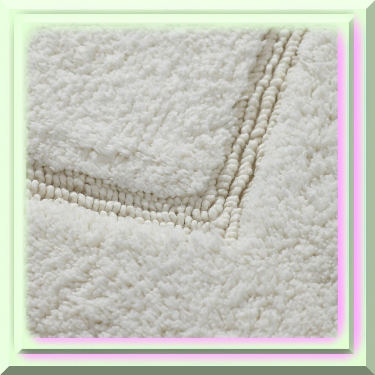 2-Pack Solid Loop Cotton Bath Mats 17x24 and 21x34