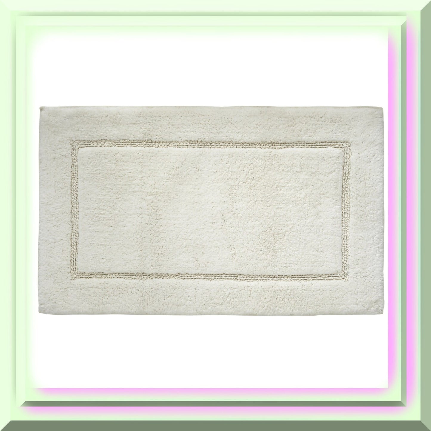 2-Pack Solid Loop Cotton Bath Mats 17x24 and 21x34