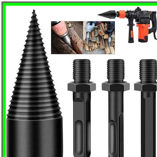 Heavy Duty Wood Log Splitter Drill Bit Set for Efficient Kindling Splitting