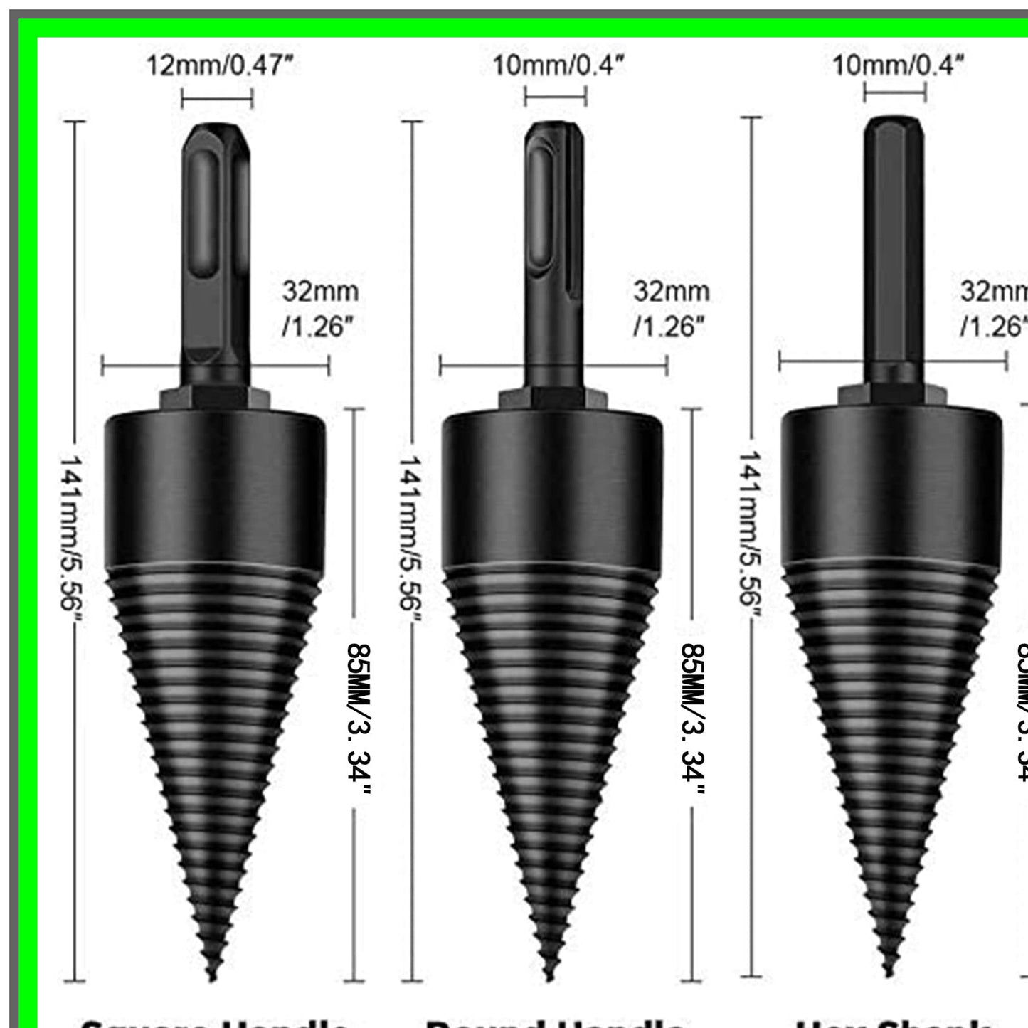 Heavy Duty Wood Log Splitter Drill Bit Set for Efficient Kindling Splitting