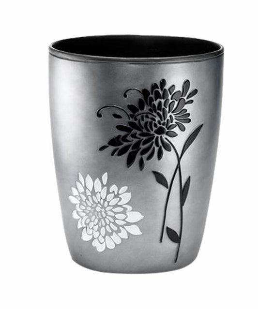 Grey Resin Trash Can 9" x 6" x 9.5"