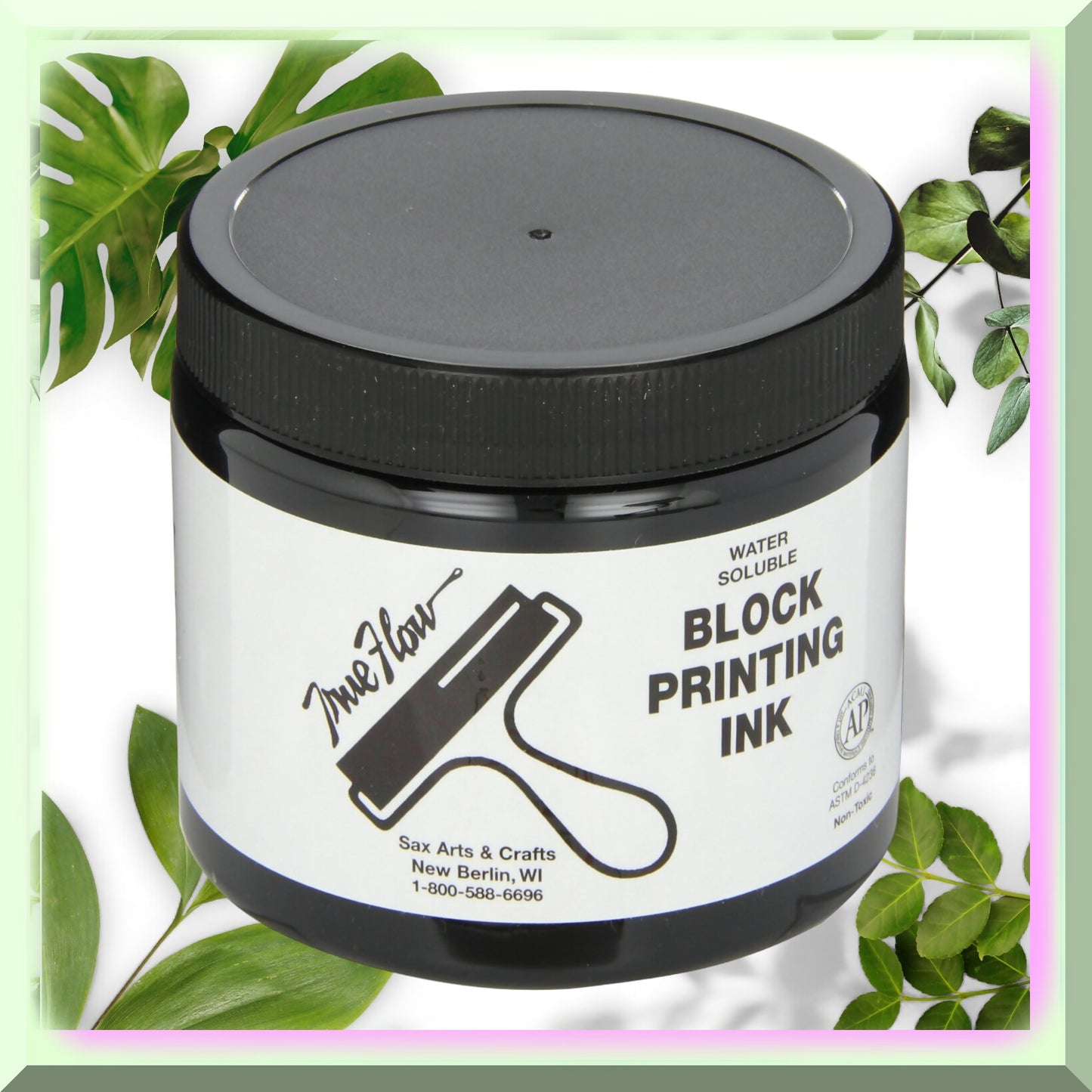 Black Water Soluble Block Printing Ink 16oz