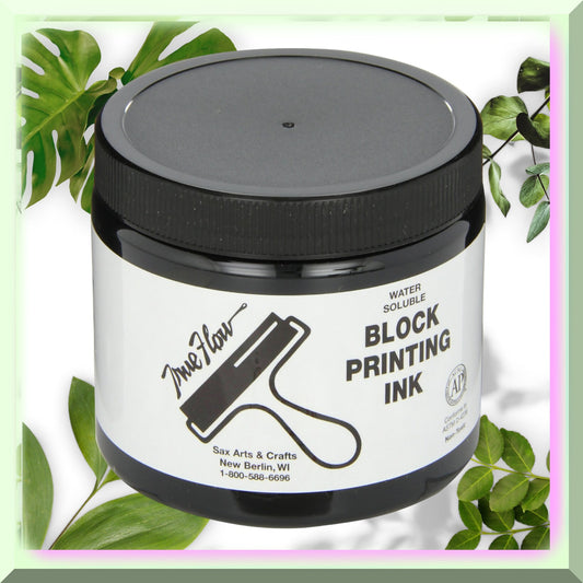 Black Water Soluble Block Printing Ink 16oz