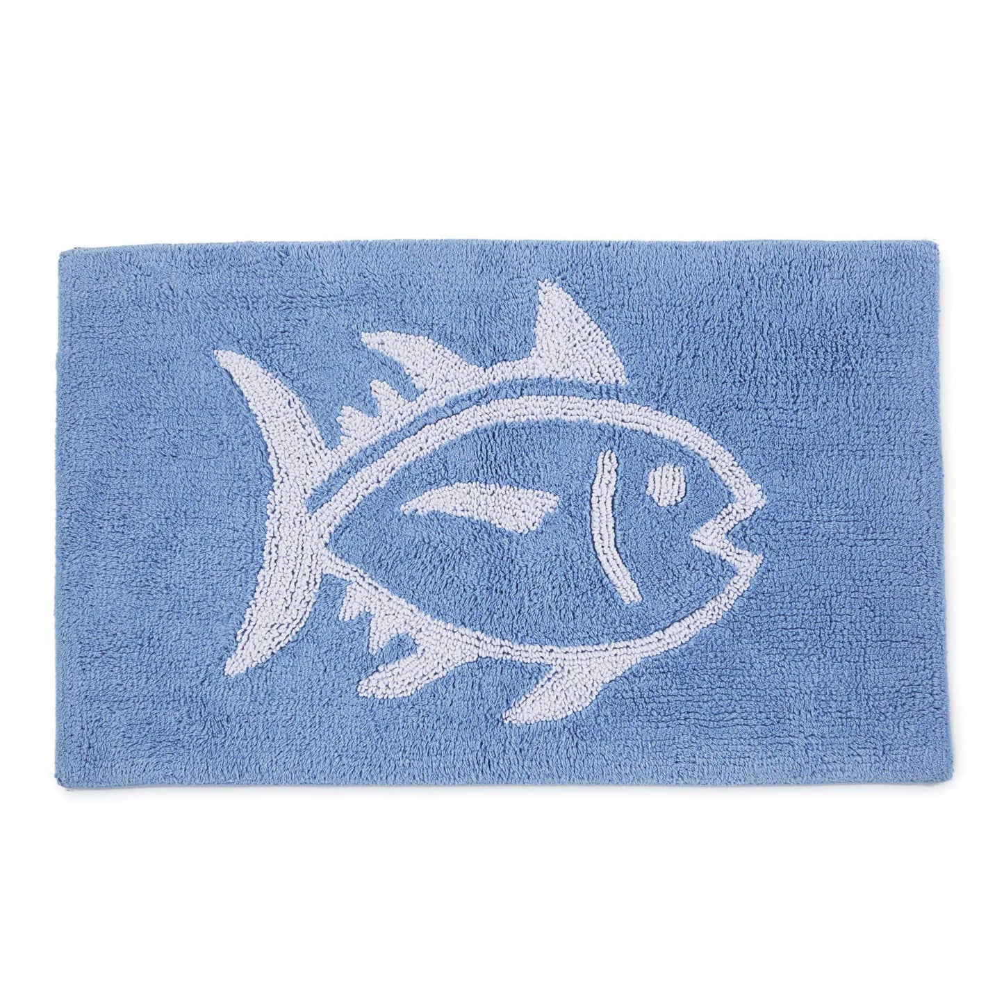 Skipjack Cotton Reversible Bathroom Rug 20x32 Light Blue