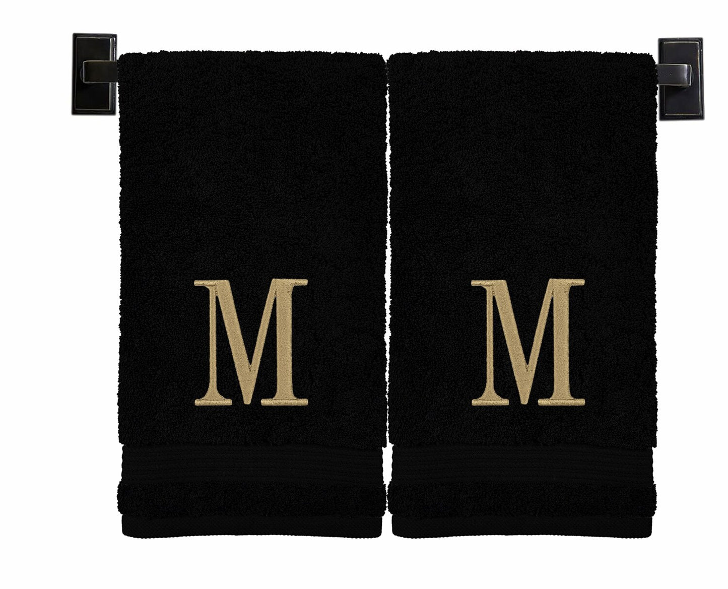 Set of 2 Monogrammed Turkish Cotton Hand Towels