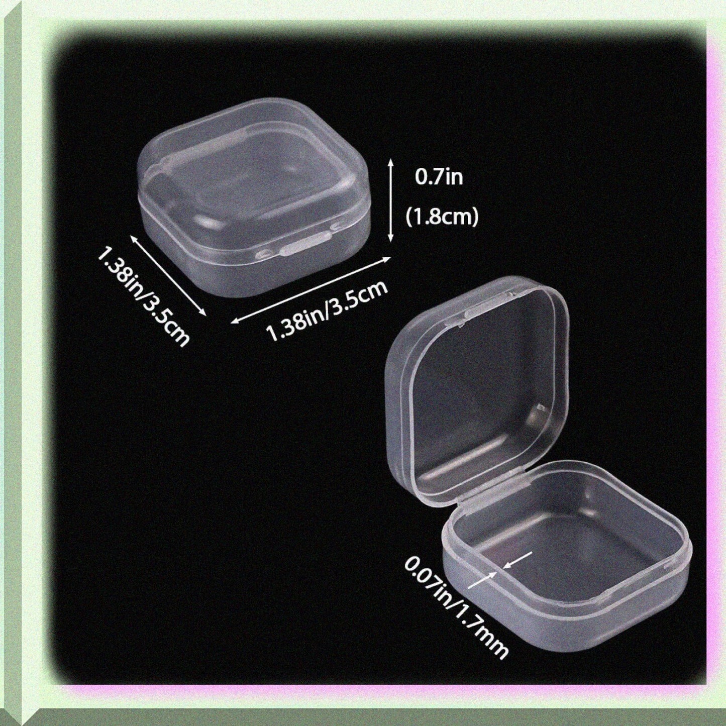 24 Pack Small Clear Plastic Storage Containers with Lids