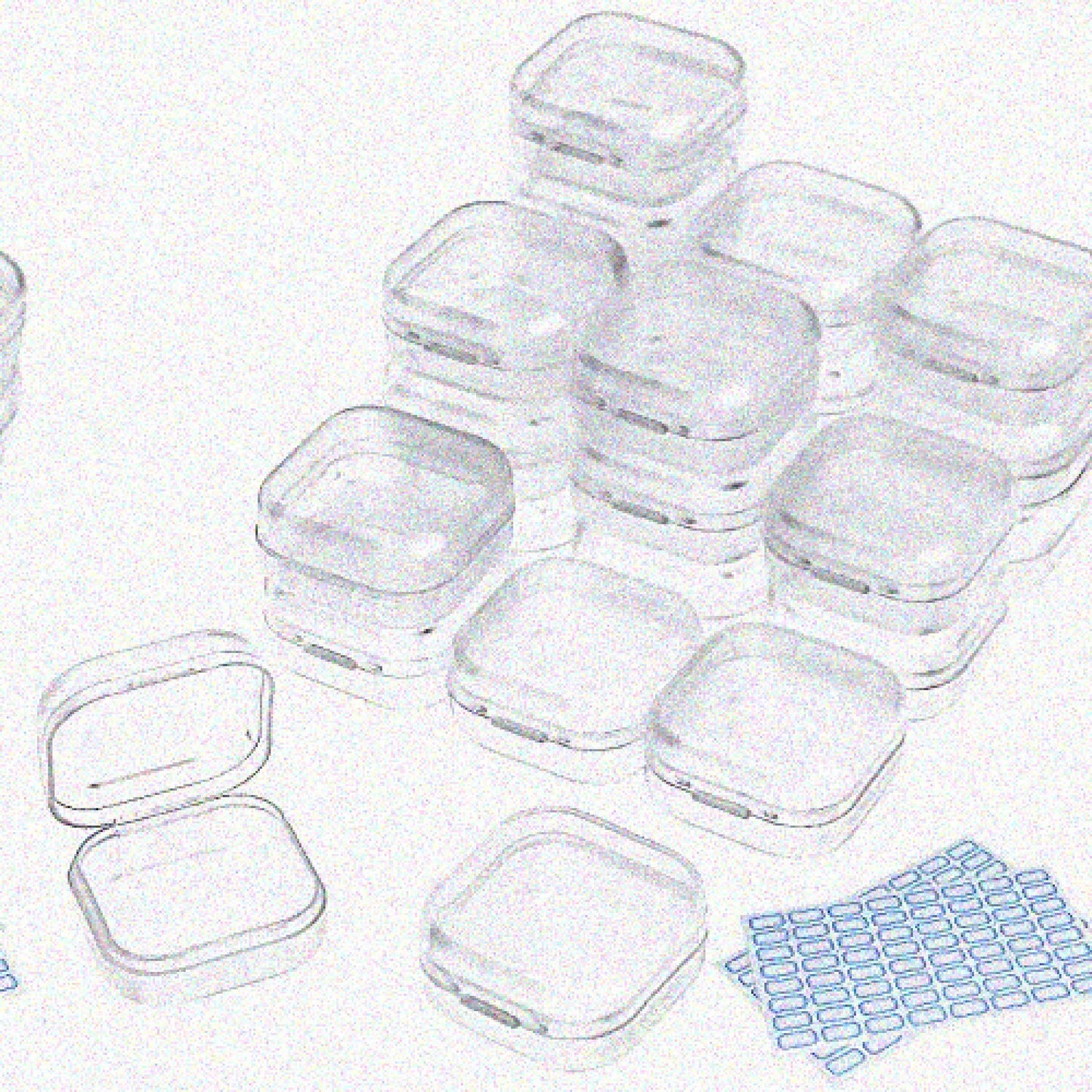 24 Pack Small Clear Plastic Storage Containers with Lids