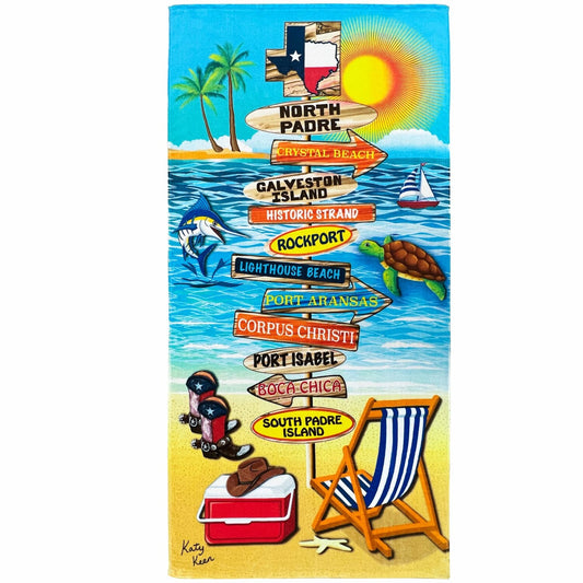 Texas Beach Towel 30 x 60 inch 100% Cotton