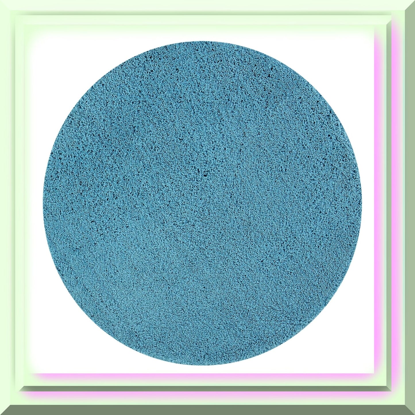 Micro Collection Bath Mat 30" Round Teal