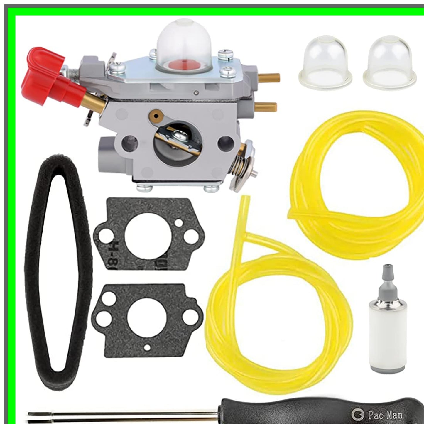Carburetor Kit for Troy Bilt Trimmers and Leaf Blowers with Adjustment Tool