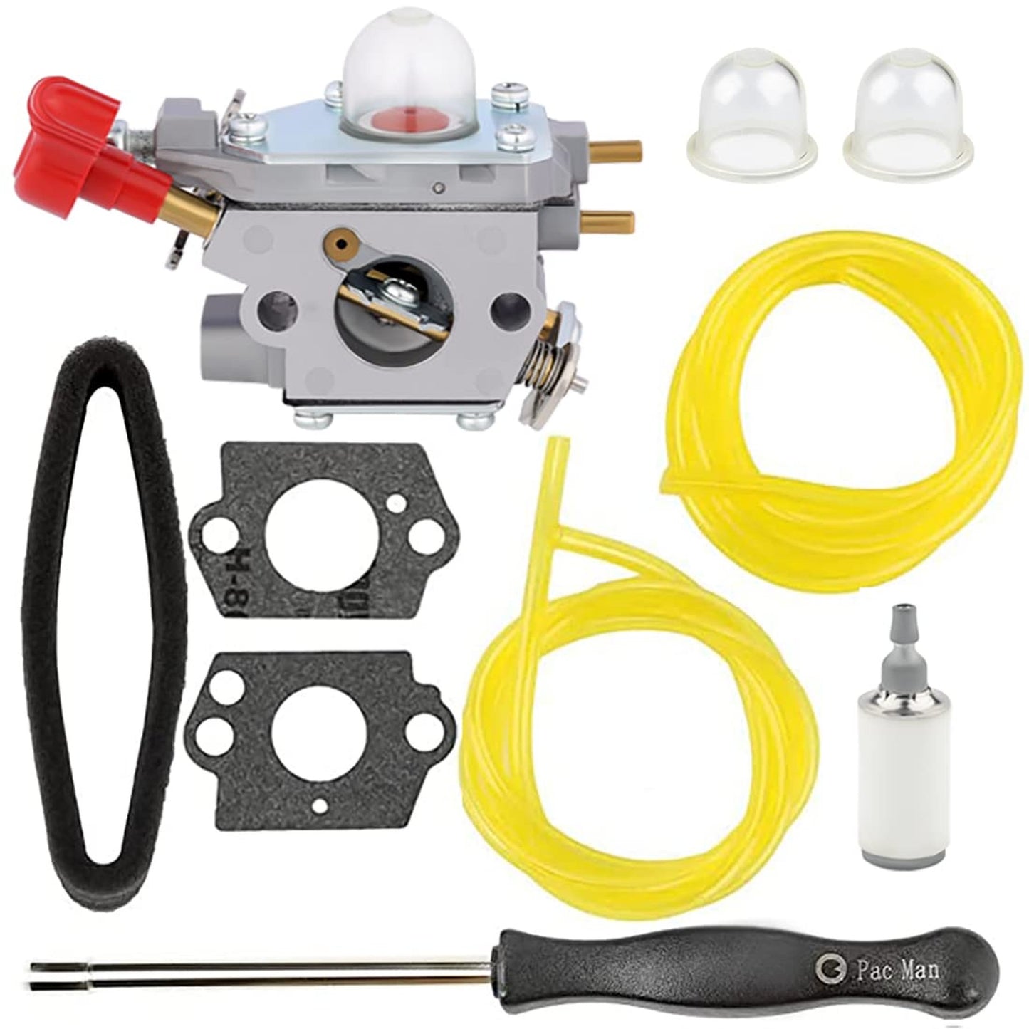 Carburetor Kit for Troy Bilt Trimmers and Leaf Blowers with Adjustment Tool