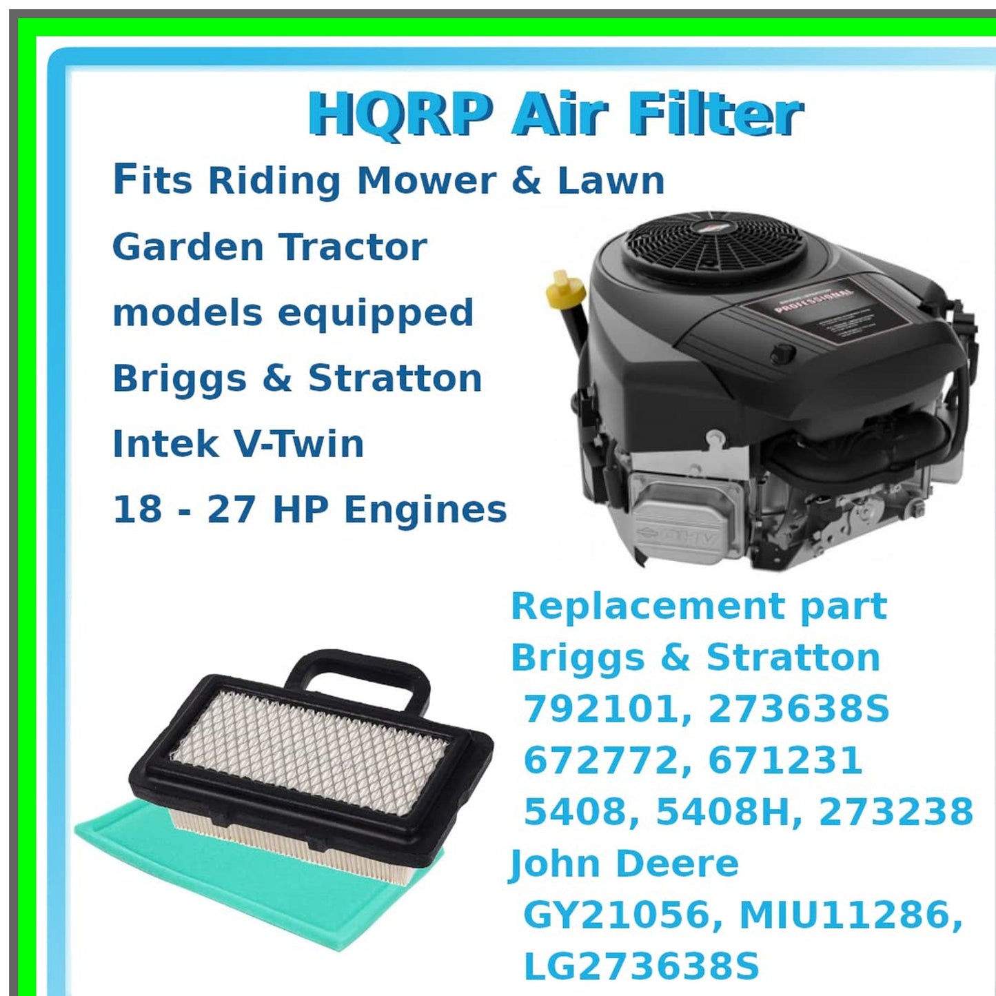 Lawn Tractor Filter Kit for 125 135 145 Models and Compatible Tractors