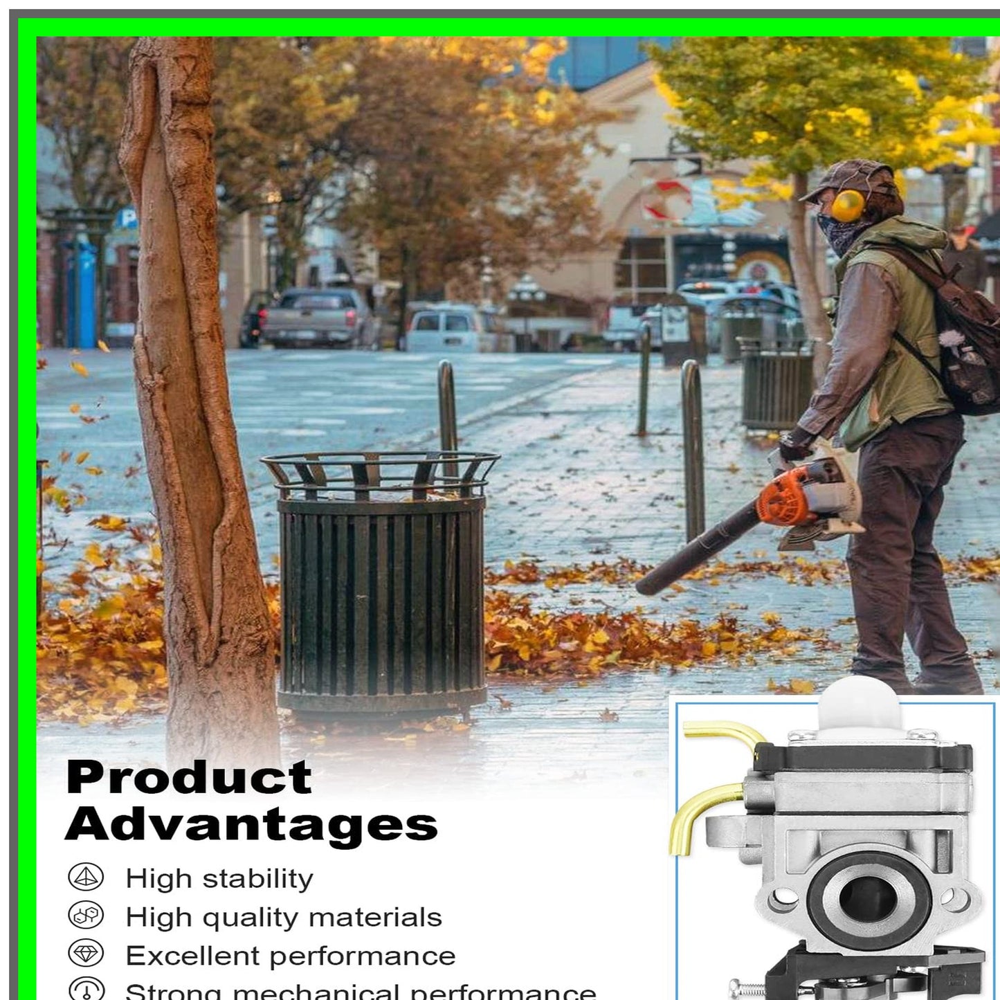 Ryobi 38cc Backpack Blower Carburetor Kit with Gaskets and Fuel Line