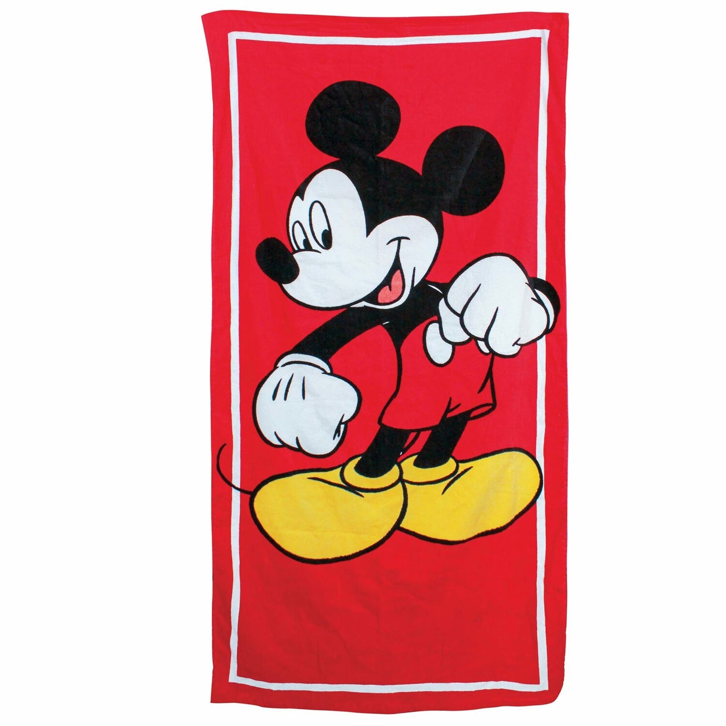 Mickey Mouse Red Cotton Beach Towel 58" x 28"