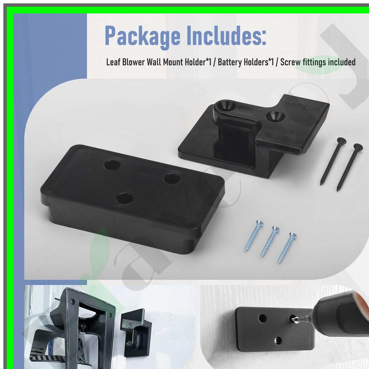 EGO Leaf Blower Wall Mount with Battery Holders and Installation Kit