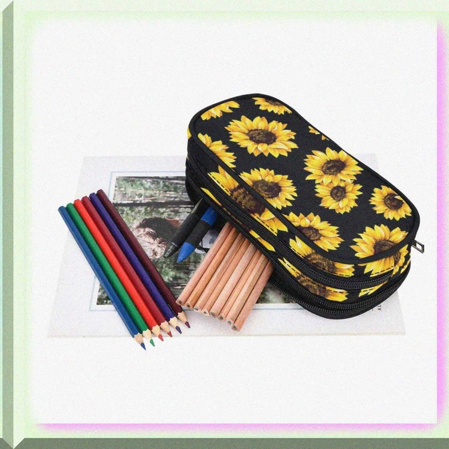 Sunflowers Pencil Case for Kids and Teens
