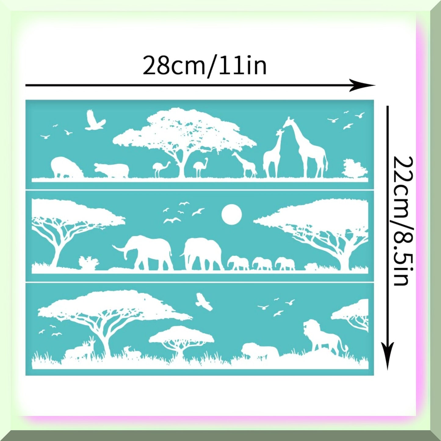 Self-Adhesive Silk Screen Printing Kit with Animal Patterns