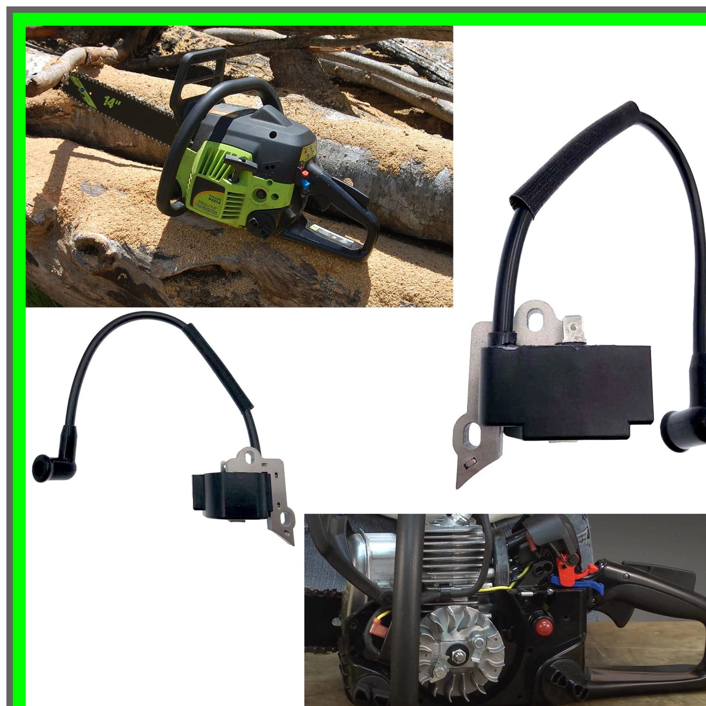 High-Performance Ignition Coils and Spark Plug for Husqvarna Poulan Chainsaws