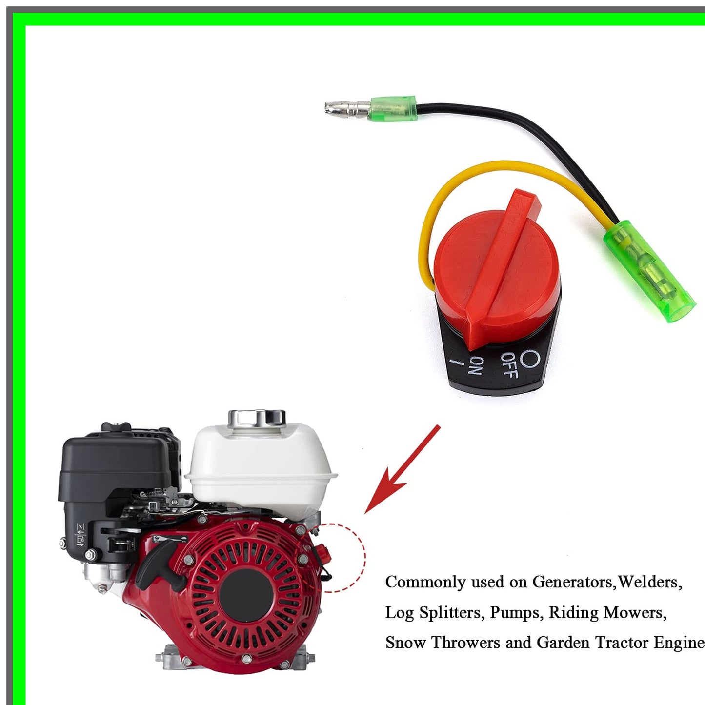 Engine Stop Switch for Honda GX Series Models GX120 GX160 GX200 GX240 GX270 GX340 GX390