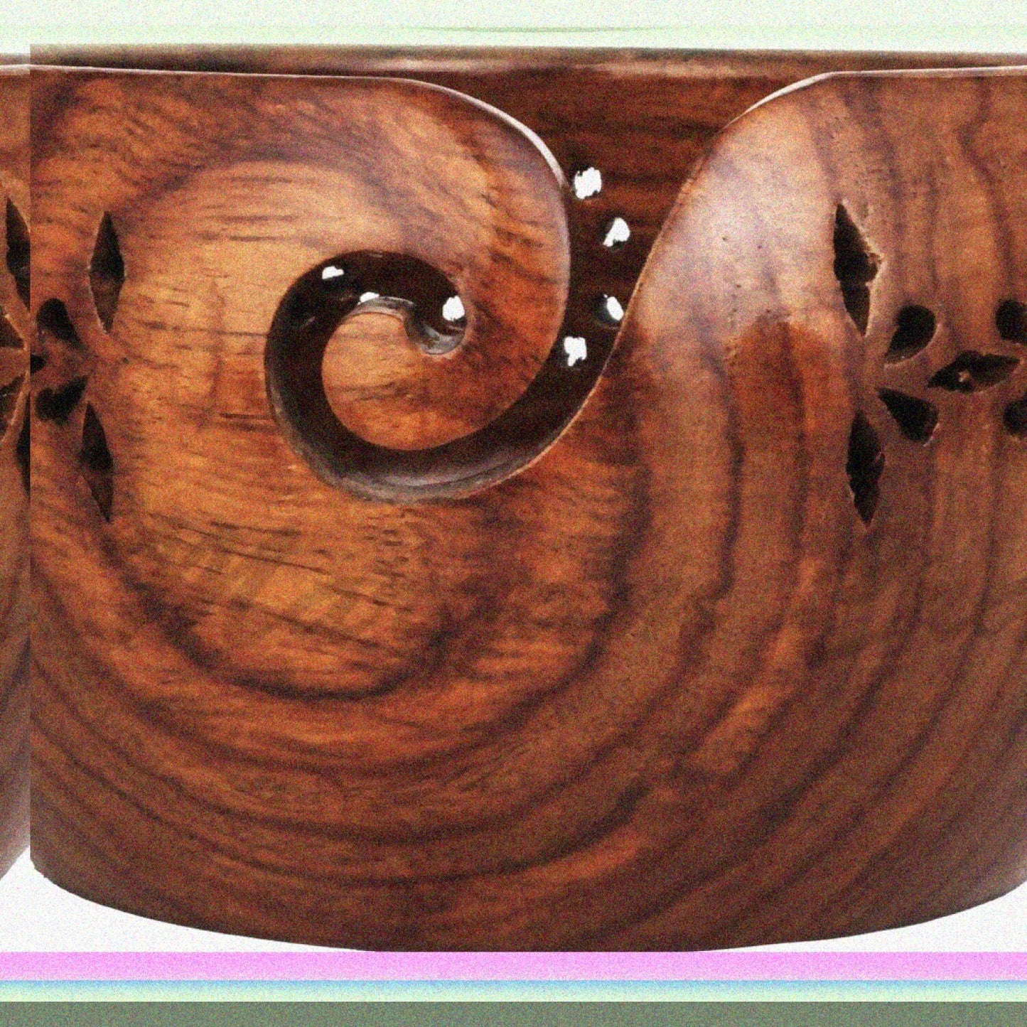 Personalized Rosewood Yarn Bowl 7" Diameter