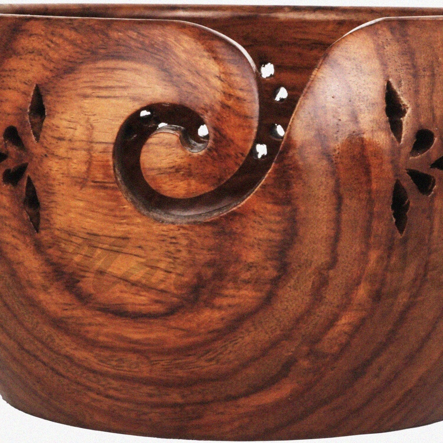 Personalized Rosewood Yarn Bowl 7" Diameter