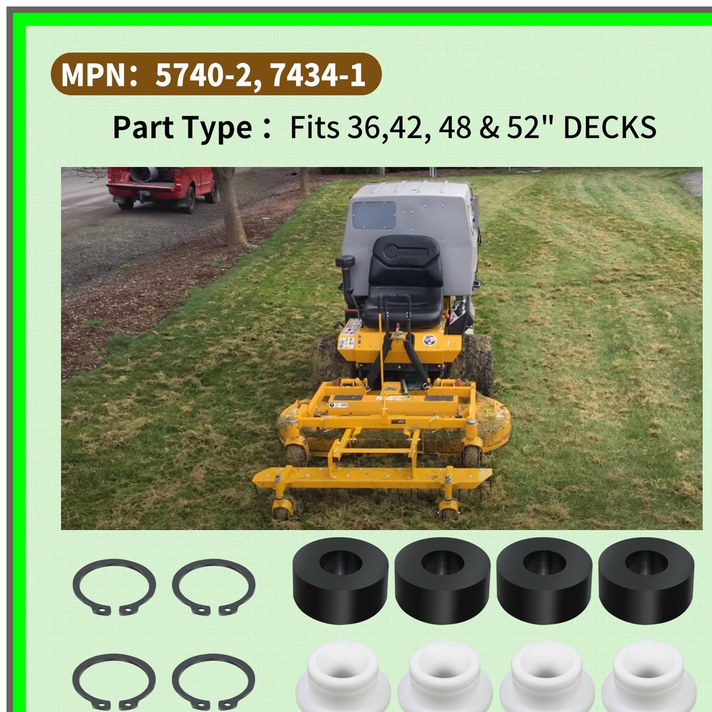 Walker Mower Deck Tune Up Kit with Bushings and Snap Rings