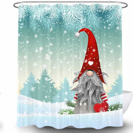 Gnomes Merry Shower Curtain 72x72 inches