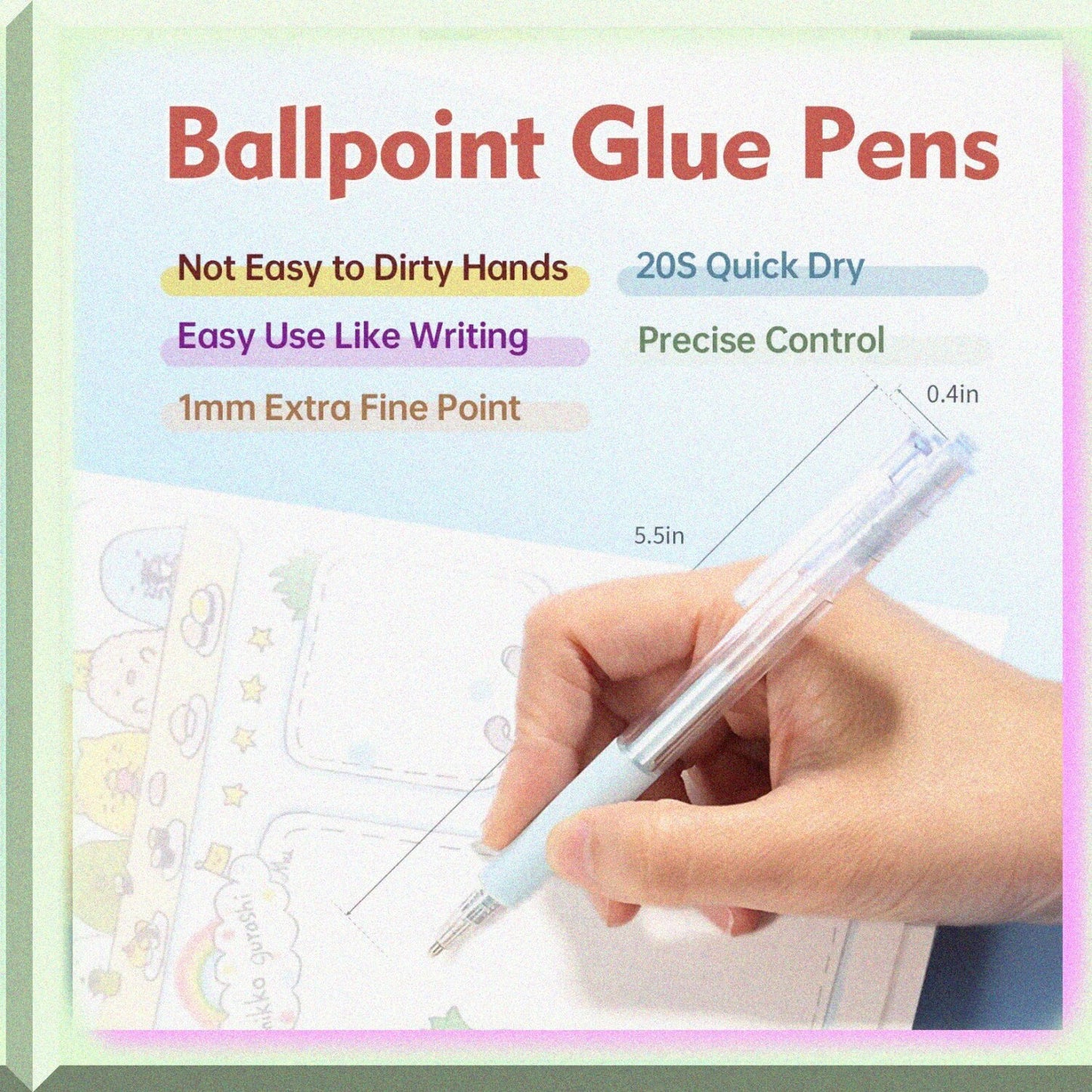 Quick Dry Fine Tip Ballpoint Pen Set