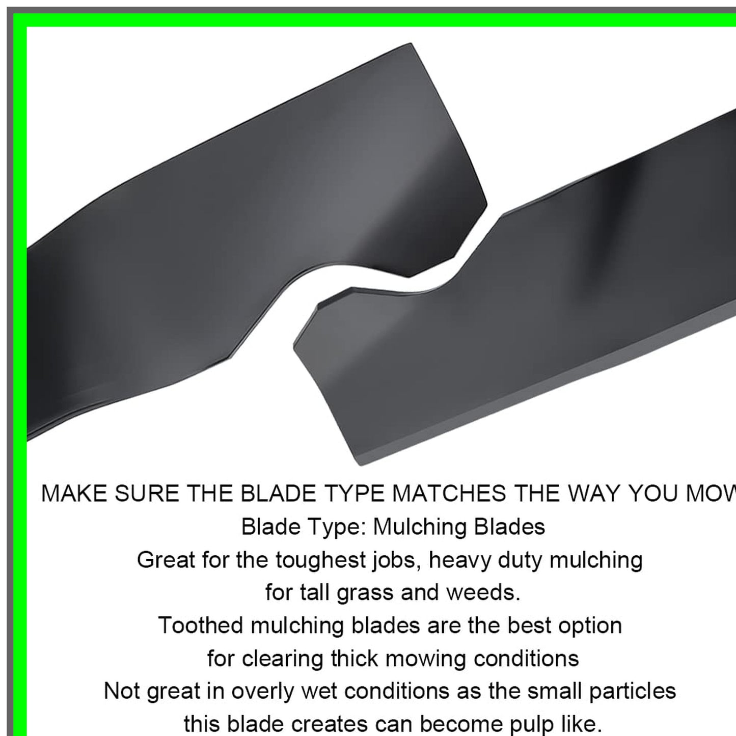 21 Inch Mulching Blades for Troy Bilt Cub Cadet Mowers - 2 Pack Replacement