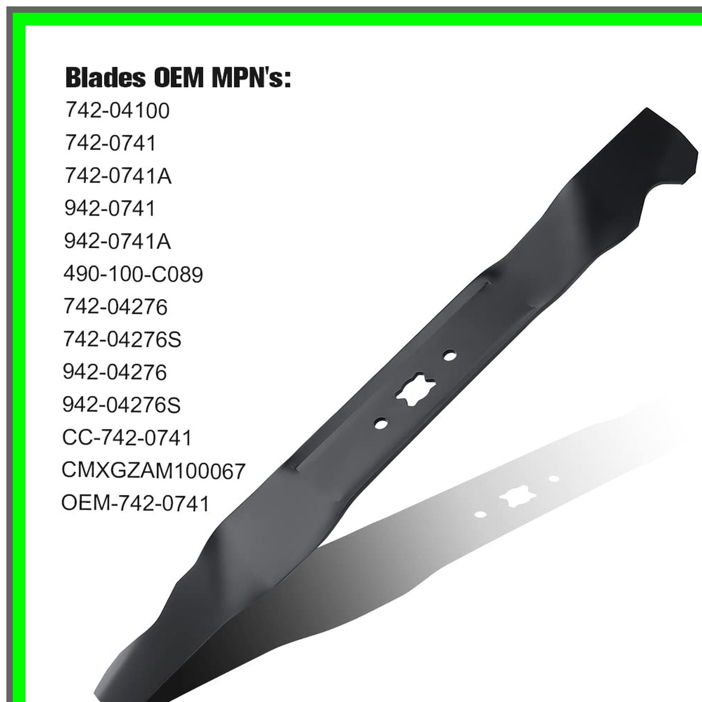 21 Inch Mulching Blades for Troy Bilt Cub Cadet Mowers - 2 Pack Replacement