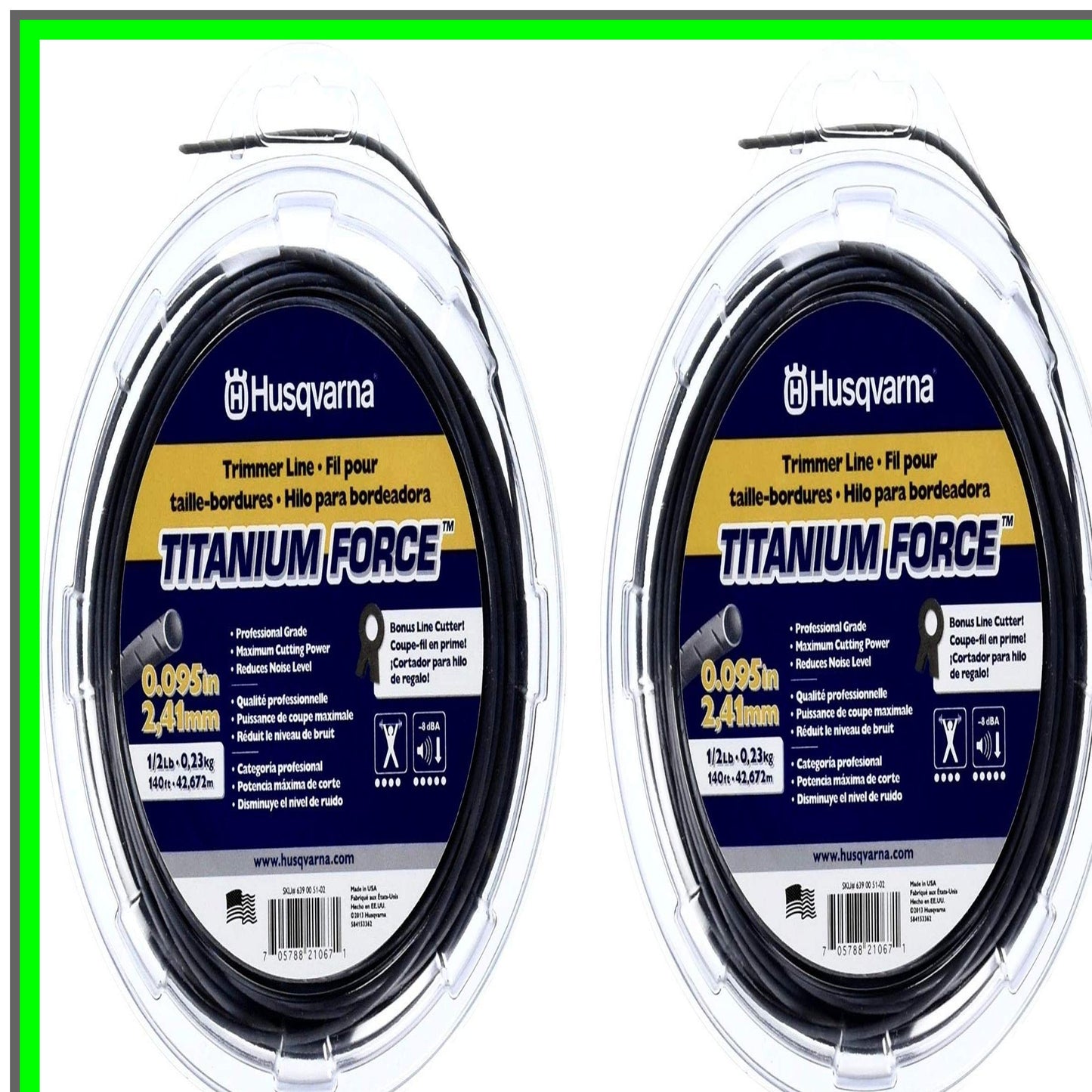 Titanium Force Trimmer Line 0.095 Inch 2-Pack for Efficient Lawn Care