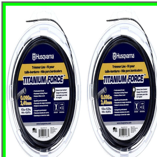 Titanium Force Trimmer Line 0.095 Inch 2-Pack for Efficient Lawn Care