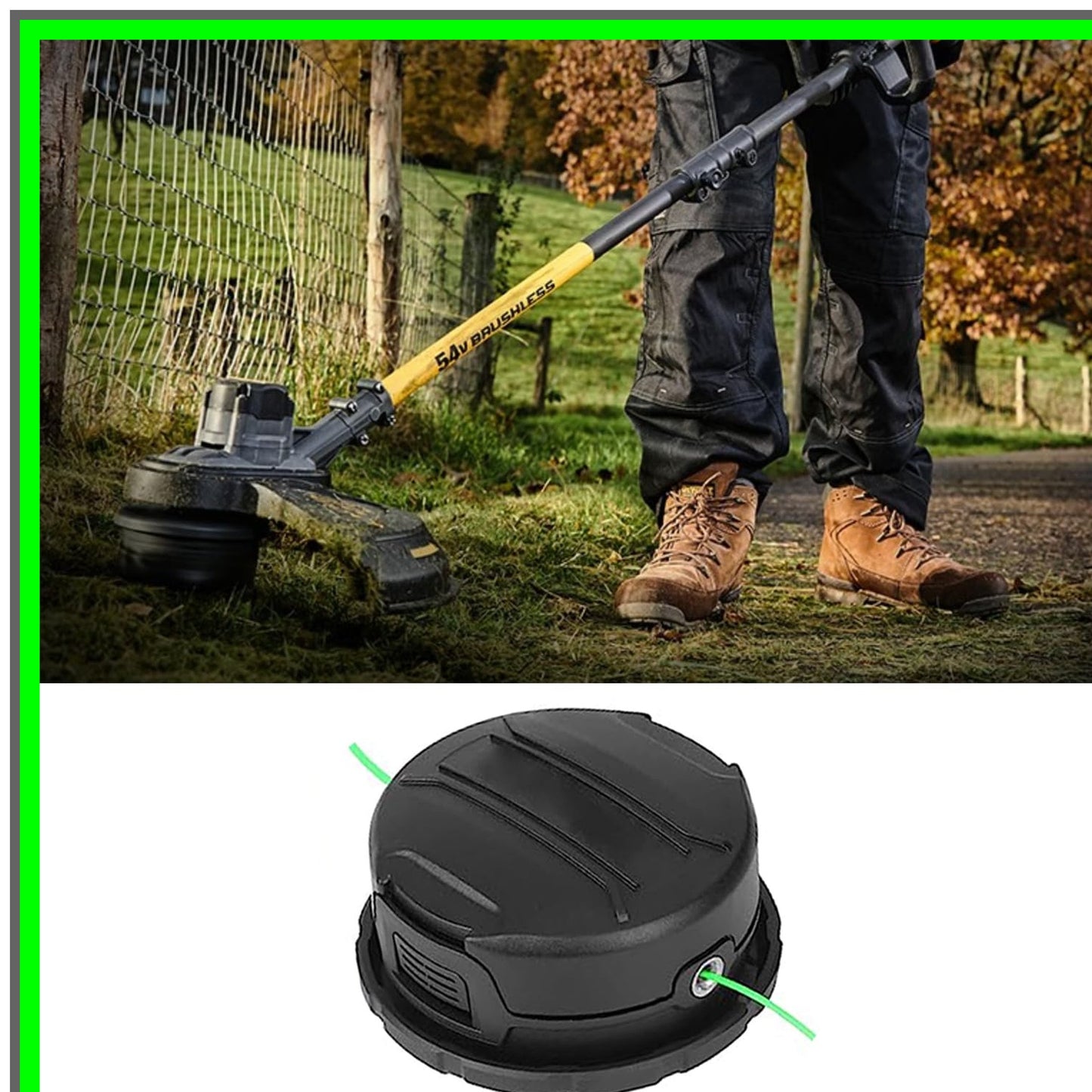 Replacement Trimmer Head and Spools for Cordless String Trimmers 20ft 0.080"