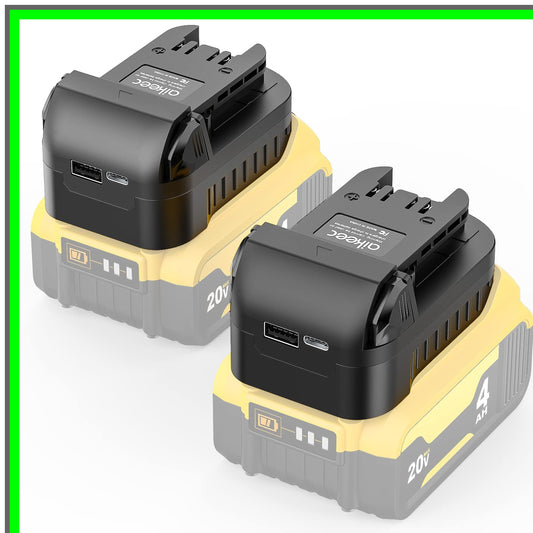 Milwaukee Battery Adapter Converter for 18V/20V Max USB Type C Upgrade 2 Pack
