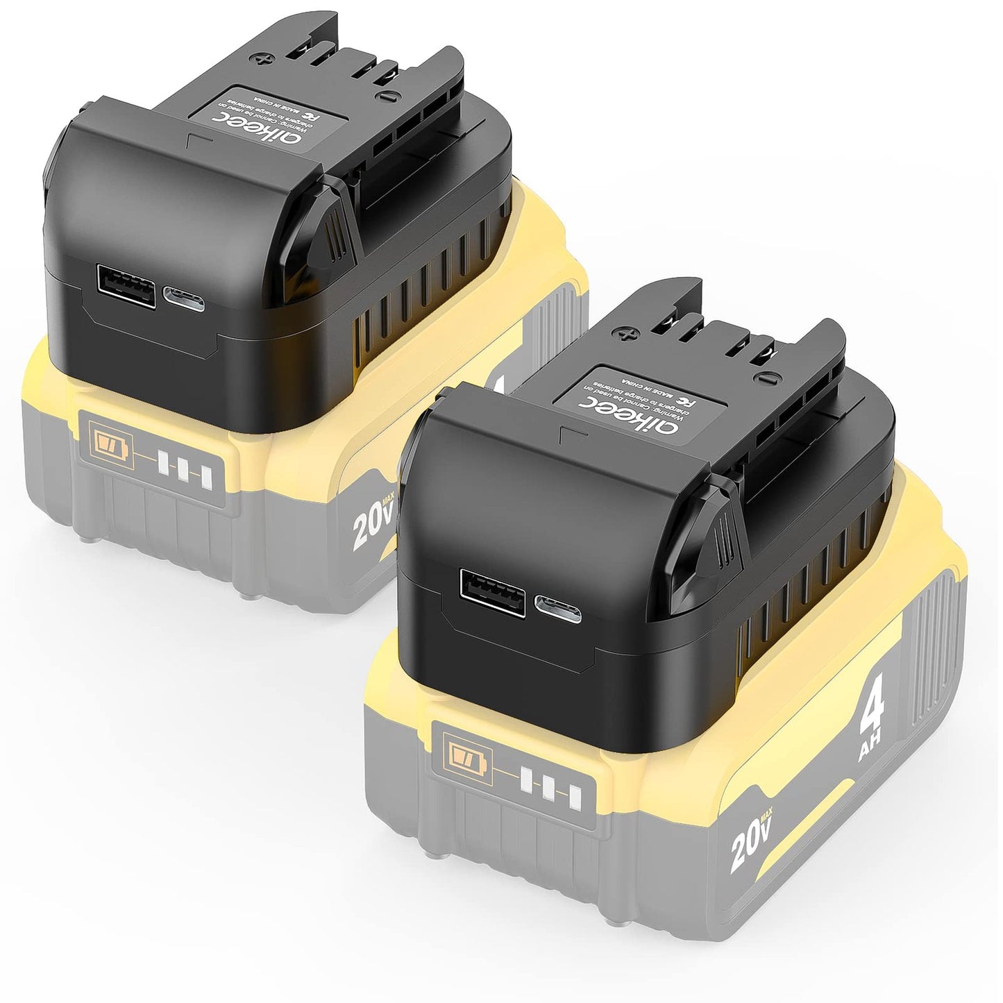 Milwaukee Battery Adapter Converter for 18V/20V Max USB Type C Upgrade 2 Pack