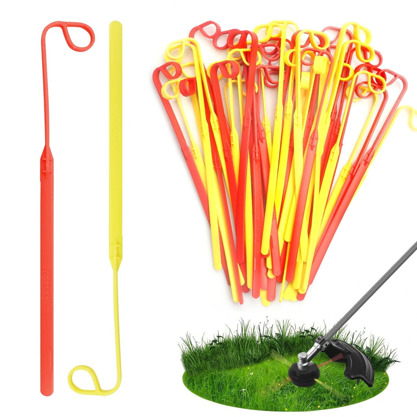 Durable 60 Pack Flexible Trimmer Blades for Efficient Lawn Care