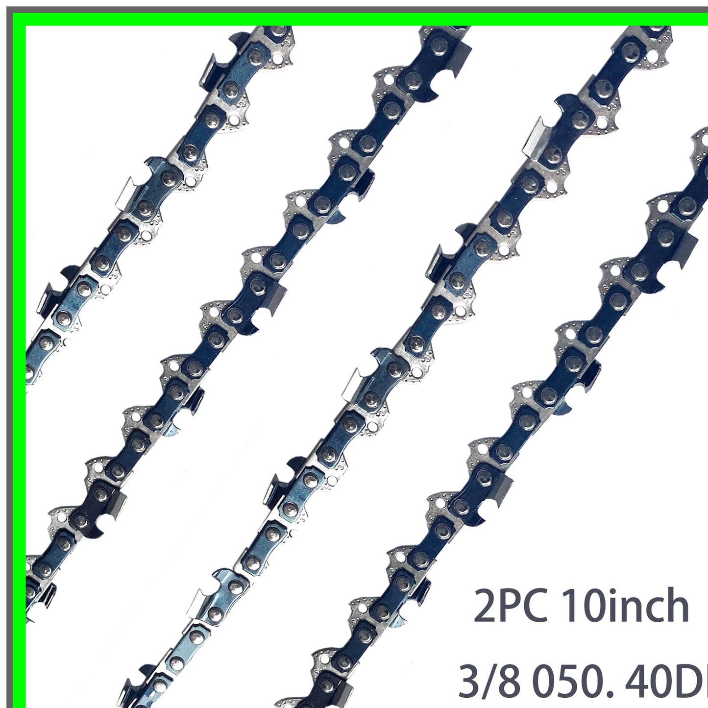 Dual 10-Inch Chainsaw Chain Blades for WORX Pole Saw WG309 3/8" 40DL 050