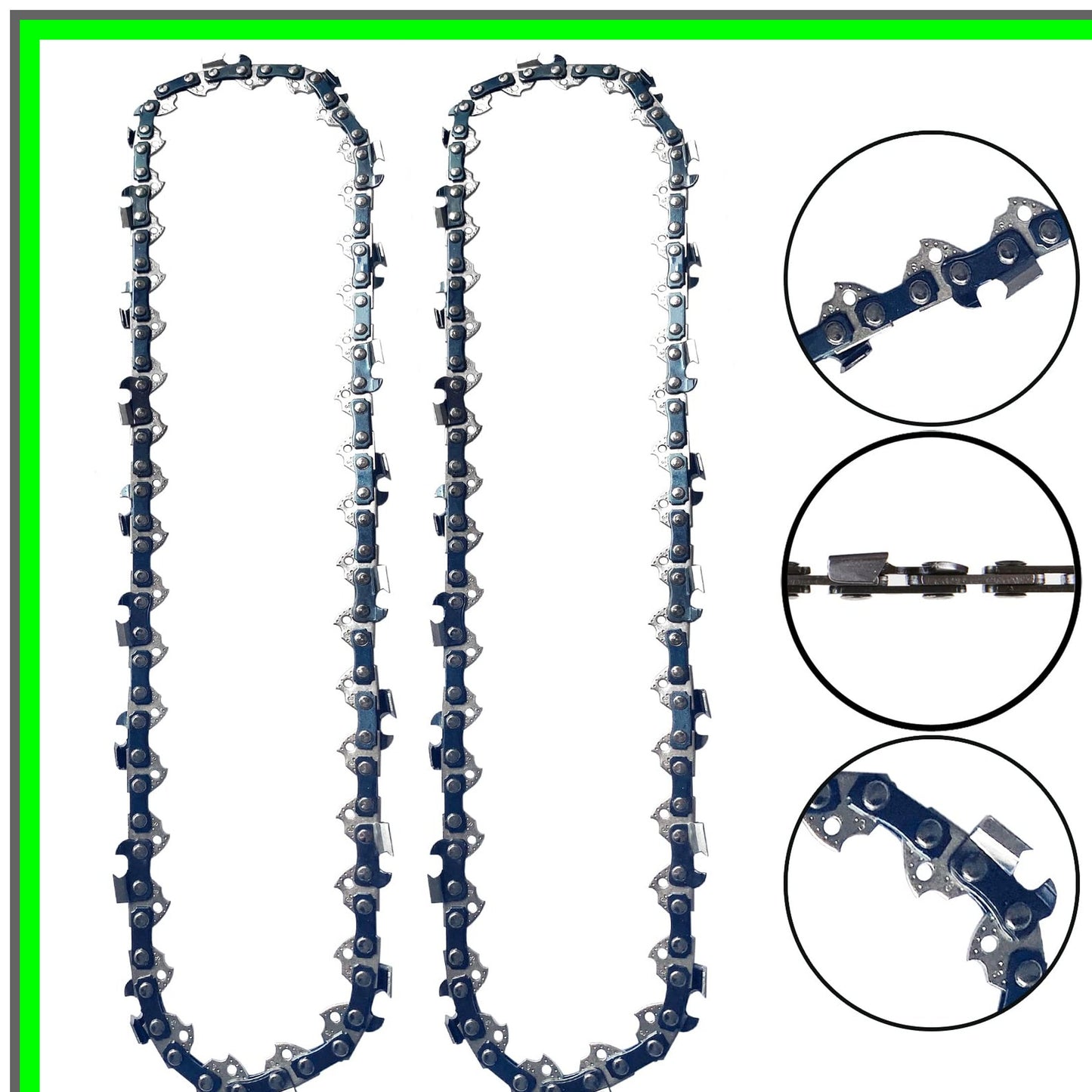 Dual 10-Inch Chainsaw Chain Blades for WORX Pole Saw WG309 3/8" 40DL 050