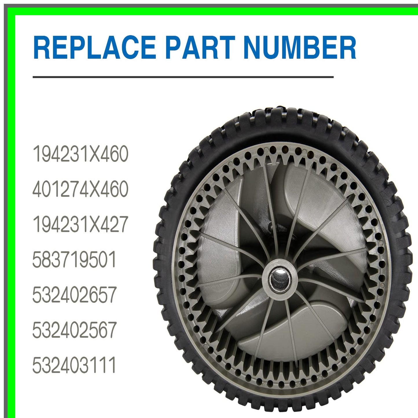 Husqvarna Compatible Front Drive Wheels for Self-Propelled Lawn Mowers 2PCS