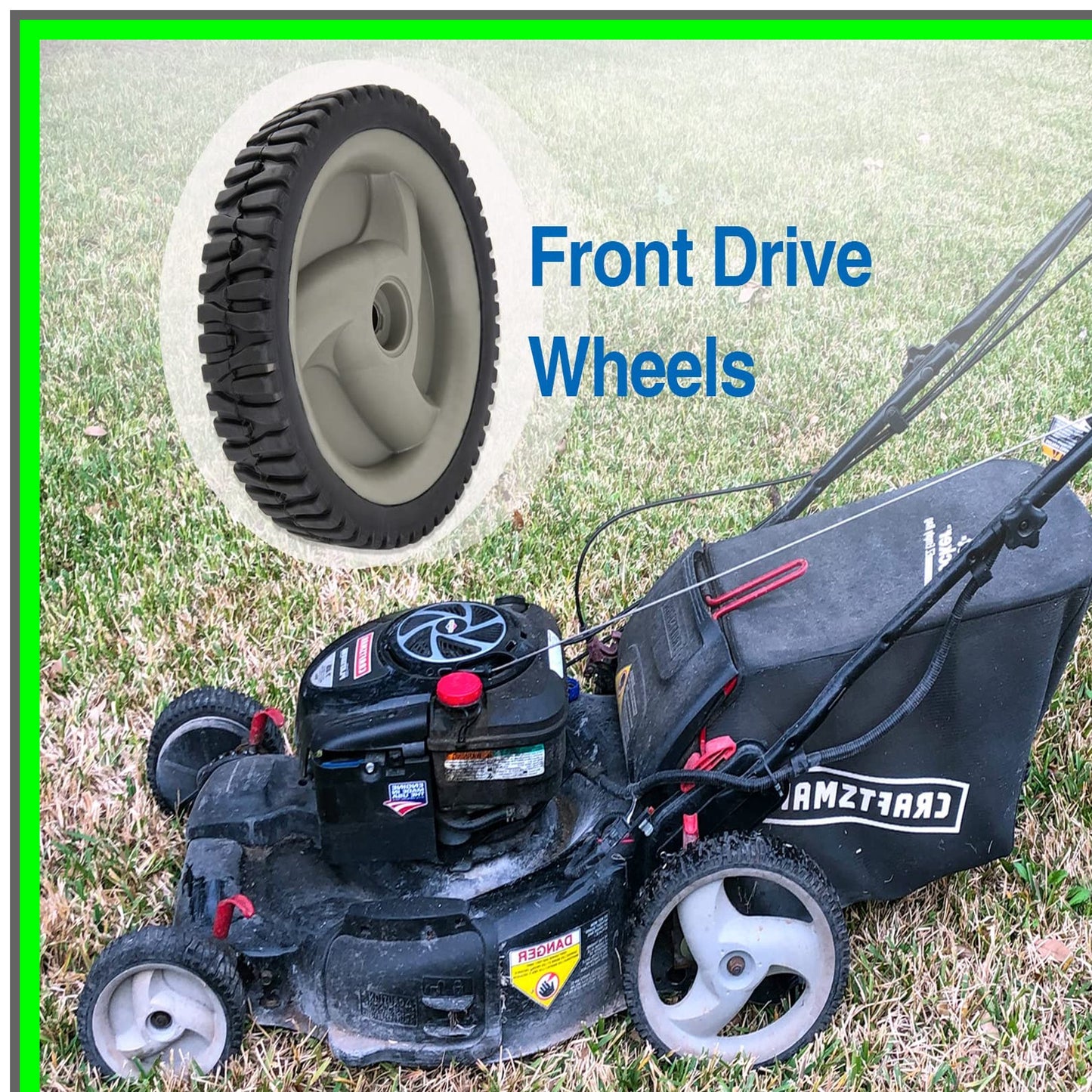 Husqvarna Compatible Front Drive Wheels for Self-Propelled Lawn Mowers 2PCS