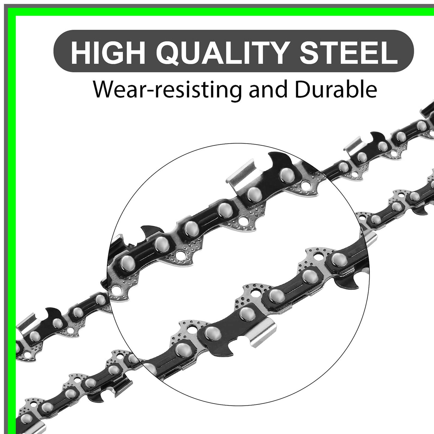 16 Inch Chainsaw Chain Set 3 Pack 3/8 LP 050" 56 Drive Links Compatible with Major Brands