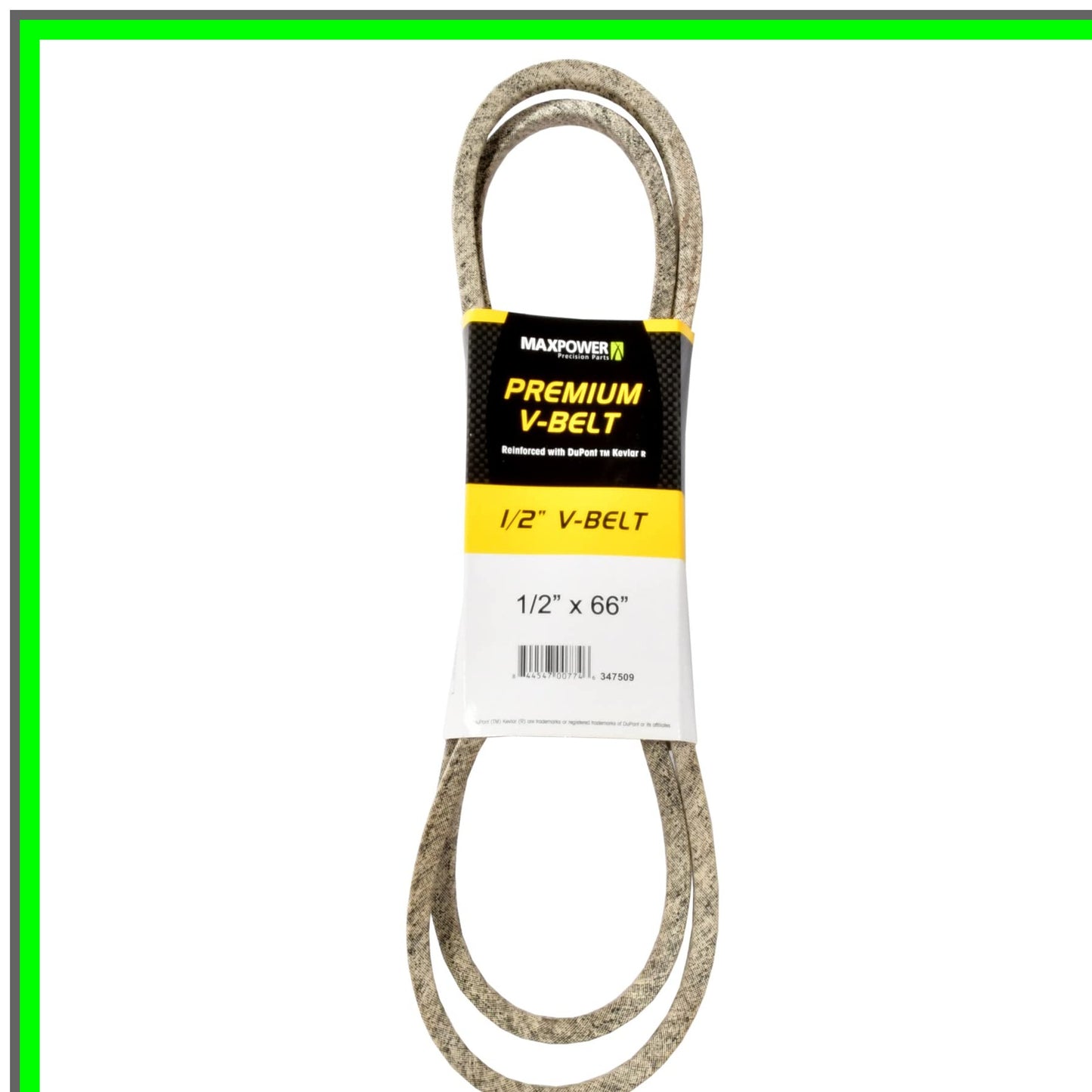 Kevlar Reinforced Heavy-Duty 1/2" x 66" Durable Belt for Tough Applications
