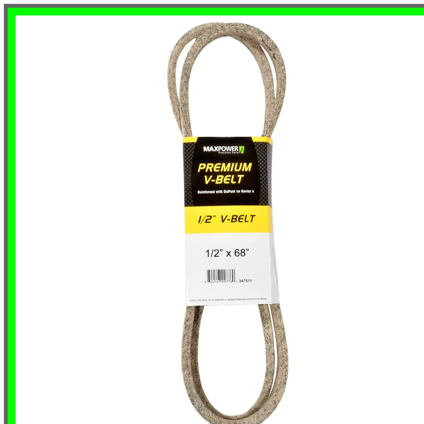 Kevlar Reinforced Heavy-Duty 1/2" x 68" Durable Belt for Tough Tasks