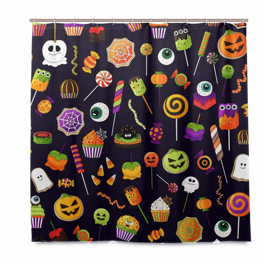 Candy Corn Ghost Shower Curtain 72x72 Inch