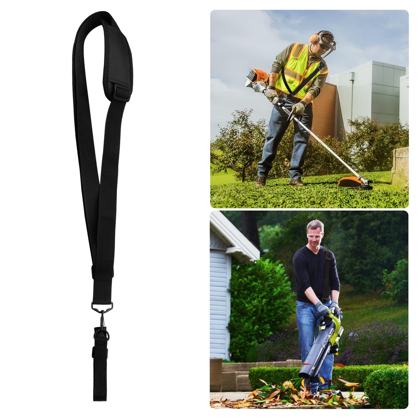 Adjustable Trimmer Shoulder Strap for Easy Release Brush Cutter Harness