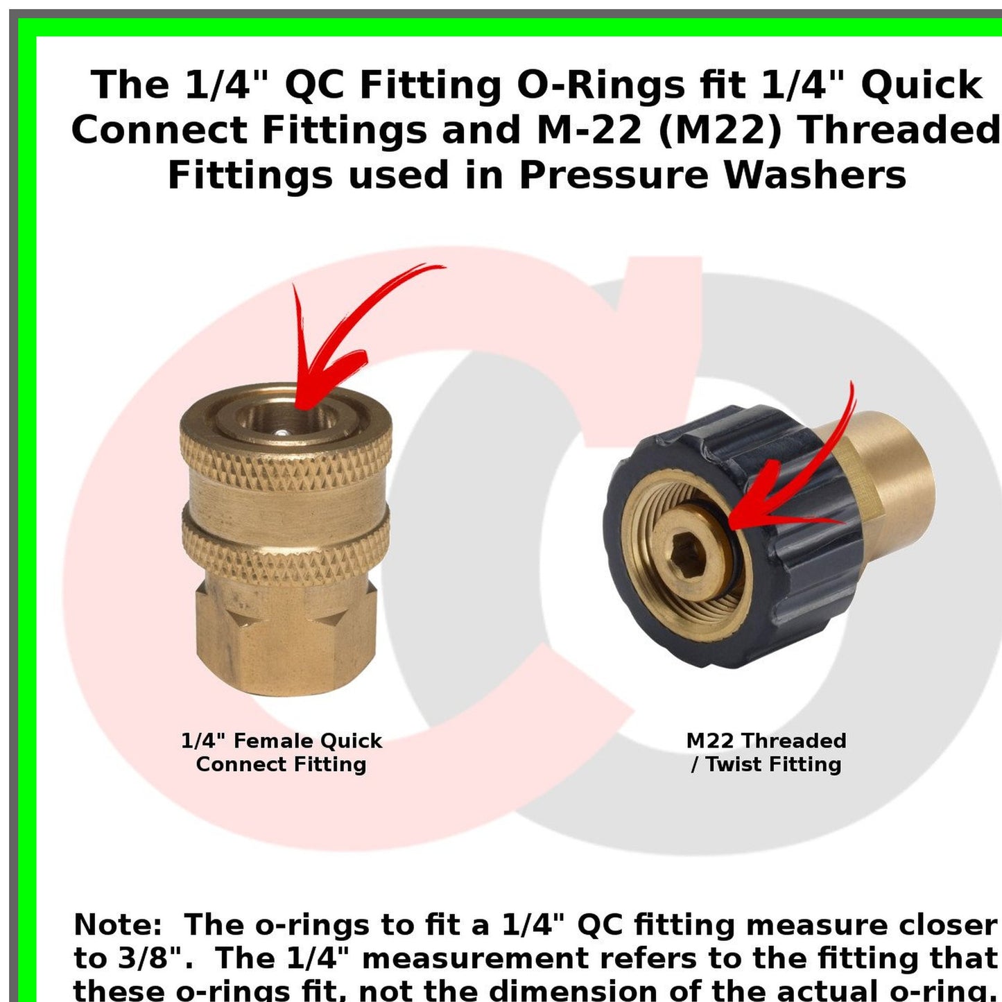 High-Temperature Viton O-Rings for 1/4" Quick Coupler Pressure Washers
